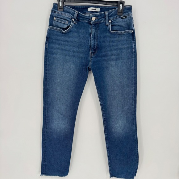 Mavi Denim - Mavi Jeans Viola‎ Womens Blue Denim Cropped Raw Hem Slim Fit Pants Size 28